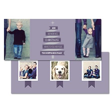 Ribbon Tree Photo Holiday Card - Raisin
