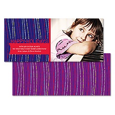 Wavy Dots Photo Holiday Card