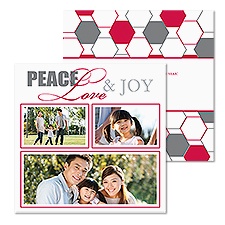 Geometric Joy Photo Holiday Card