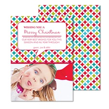 Geometric Message Photo Holiday Card