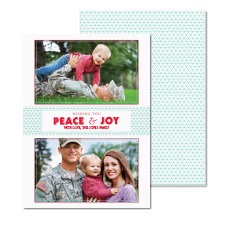 Peace and Joy Photo Holiday Card