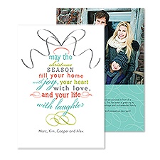 Ringing Words Photo Holiday Card