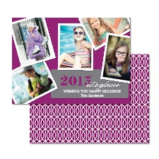 At A Glance Photo Holiday Card - Amethyst