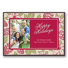 Winter Blooms Layered Photo Holiday Card