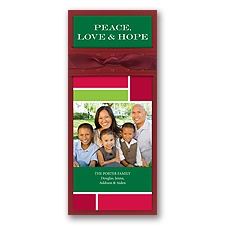 Christmas Colors Layered Photo Holiday Card