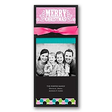 Christmas Dots Layered Photo Holiday Card