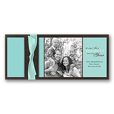 Wonderful Wishes Layered Photo Holiday Card