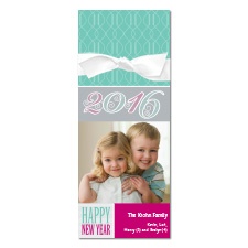 New Year Style Layered Photo Holiday Card