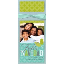 Spanish Holly Layered Photo Holiday Card