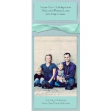 Simple Greetings Layered Photo Holiday Card - Aqua