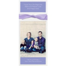 Simple Greetings Layered Photo Holiday Card - Orchid