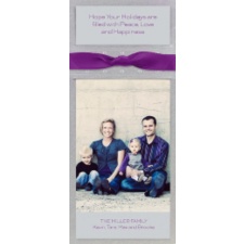 Simple Greetings Layered Photo Holiday Card - Stainless