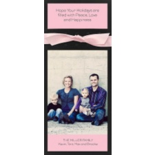 Simple Greetings Layered Photo Holiday Card - Salmon