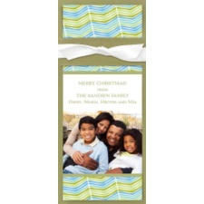 Angled Chevron Layered Photo Holiday Card