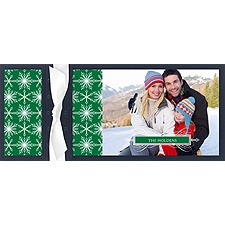 Snow Flurry Layered Photo Holiday Card - Hunter
