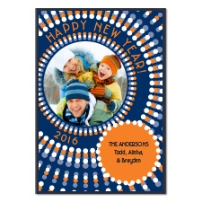 Happy Burst Layered Photo Holiday Card