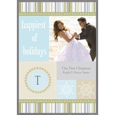 Scrapbook Style Layered Photo Holiday Card - Olive