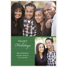 Classic Greeting Layered Photo Holiday Card - Hunter