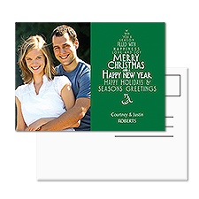 Wishes Tree Photo Holiday Postcard