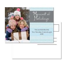 Merriest of Holidays Photo Holiday Postcard