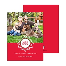 Snowy Crest Photo Holiday Card