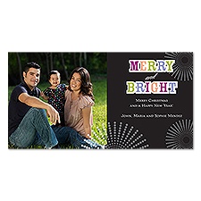 Bright Bursts Photo Holiday Card