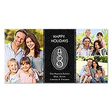 Swirly Snowman Photo Holiday Card