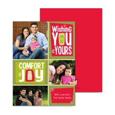 Comfort and Joy Photo Holiday Card - Kiwi