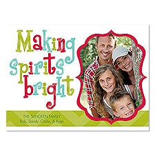 Making Spirits Bright Photo Holiday Card