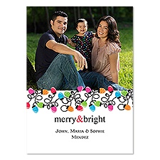 Bright Bulbs Photo Holiday Card