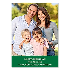 Bright Band Photo Holiday Card - Hunter