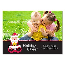 Whimsical Santa Photo Holiday Card