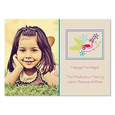 Pretty Partridge Photo Holiday Card