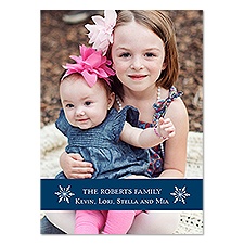 Simple Snowflakes Photo Holiday Card