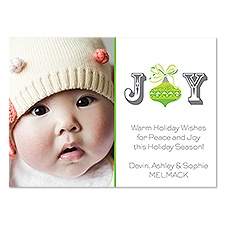 Ornamental Joy Photo Holiday Card