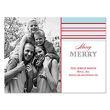 Merry Stripes Photo Holiday Card