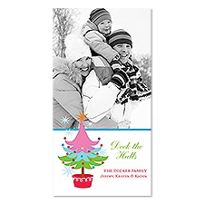 Whimsical Tree Photo Holiday Card