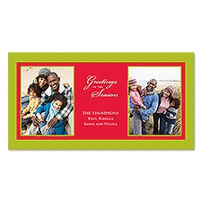 Seasonal Greetings Photo Holiday Card