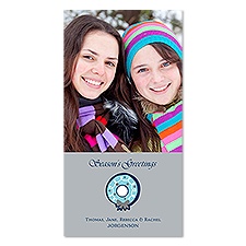 Whimsical Wreath Photo Holiday Card