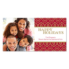 Ikat Medallions Photo Holiday Card