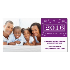 Starry New Year Photo Holiday Card - Grapevine