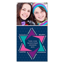 Hanukkah Star Photo Holiday Card