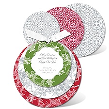 Holly Mosaic Photo Holiday Card Ornament