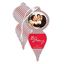 Merry Style Photo Holiday Card Ornament