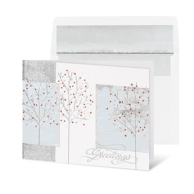 Snowy Trees Holiday Card