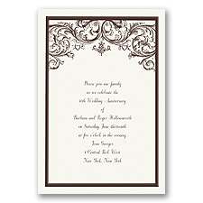 Ecru Enduring Love Anniversary Invitation