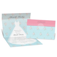 Rosy Vintage Seal and Send Bridal Shower Invitation