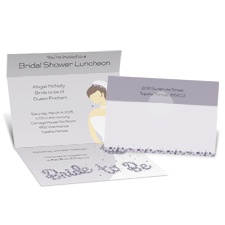 Tiny Flowers Seal and Send Bridal Shower Invitation