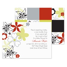 Love Flowers Baby Shower Invitation