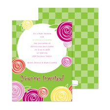Rosy Celebration Baby Shower Invitation